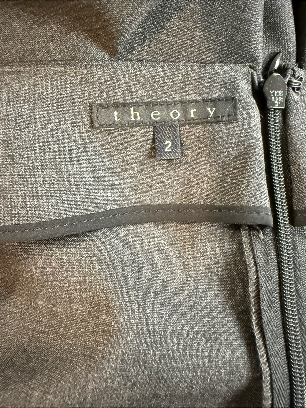 Theory Nichelle Tailor Gray Wool Blazer Skirt Suit Size 4/2 - Picture 6 of 7